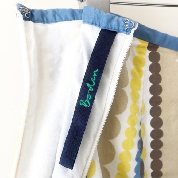 Boden Colorful Patterned 100% Cotton Spring Summer A-Line Skirt Size 10 Regular - Picture 7 of 9